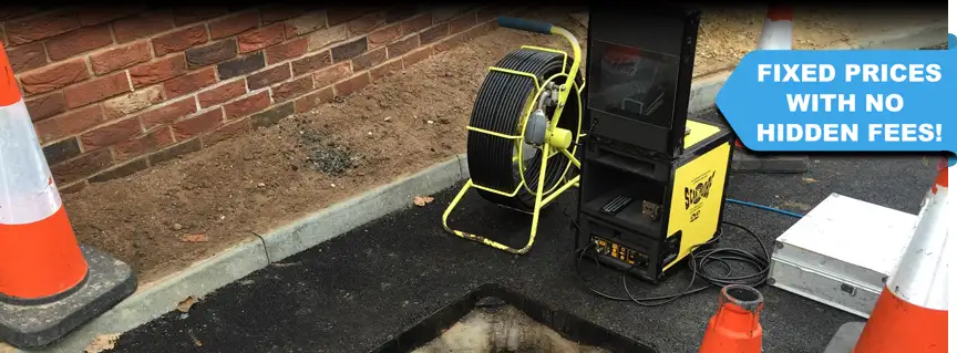 CCTV Drainage equipment setting up before inspecting the drain in West Sussex